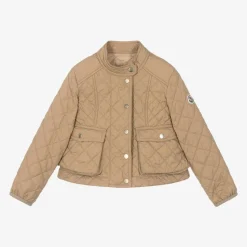 Girls Beige Quilted Kamaria Jacket