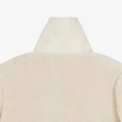 Girls Beige Teddy Fleece Coat