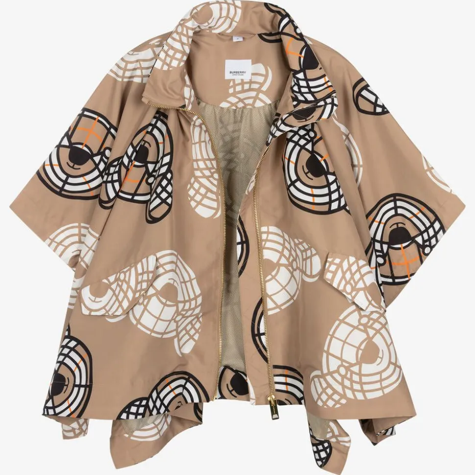Girls Beige Thomas Bear Cape