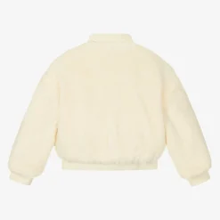 Girls Black & Ivory Fleece Reversible Jacket