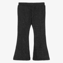 Girls Black & Silver Shimmer Trousers
