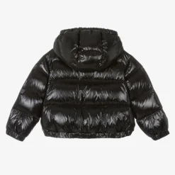 Girls Black Checked Dale Down Jacket