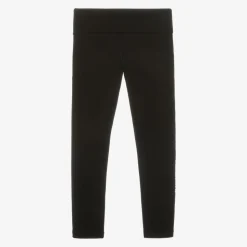 Girls Black Cotton Leggings