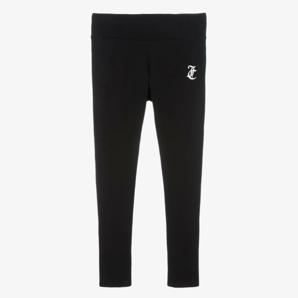Girls Black Cotton Leggings