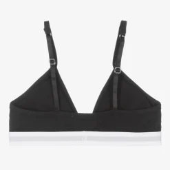 Girls Black Cotton Triangle Bra