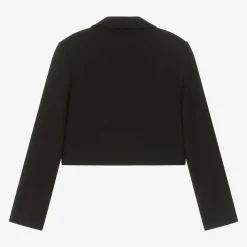 Girls Black Cropped Crêpe Blazer