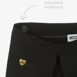 Girls Black Crêpe Shorts