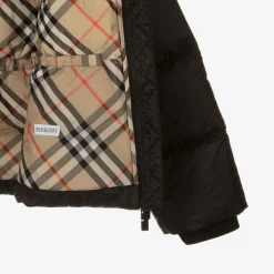 Girls Black Down Puffer Coat