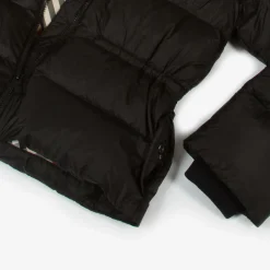 Girls Black Down Puffer Coat