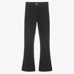Girls Black Flared Leggings