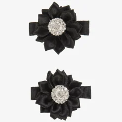 Girls Black Hair Clips (2 Pack)