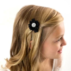 Girls Black Hair Clips (2 Pack)