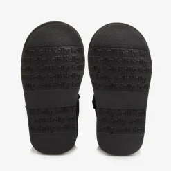 Girls Black Heart & Diamanté Suede Boots