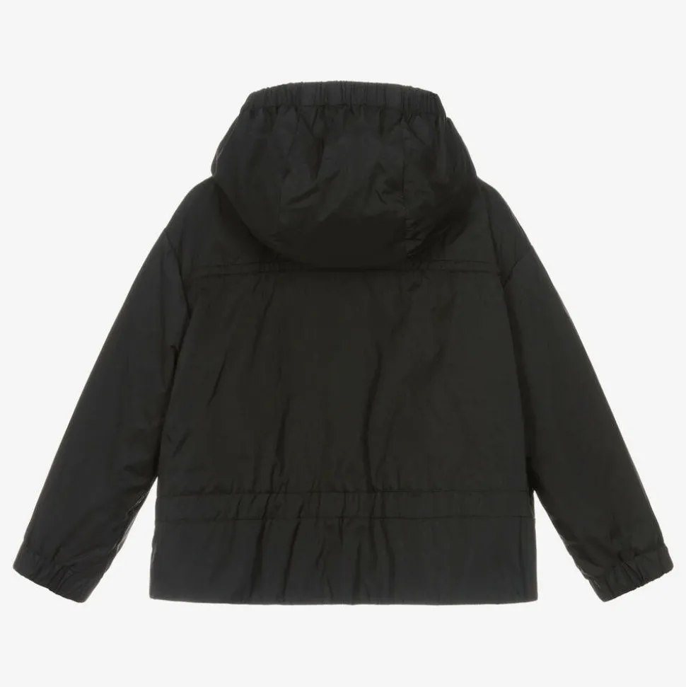 Girls Black Hooded Ailisia Jacket