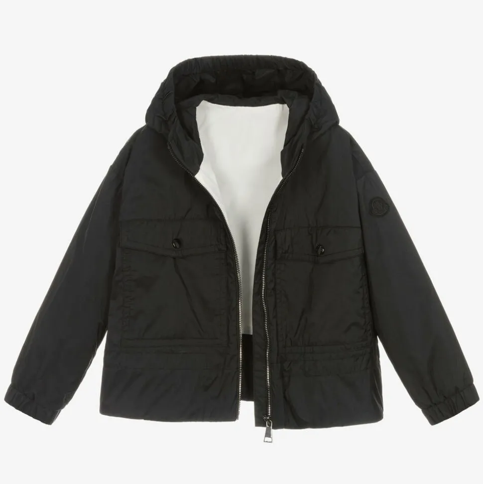Girls Black Hooded Ailisia Jacket