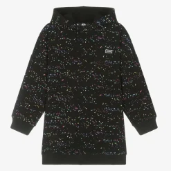 Girls Black Hooded Jersey Dress