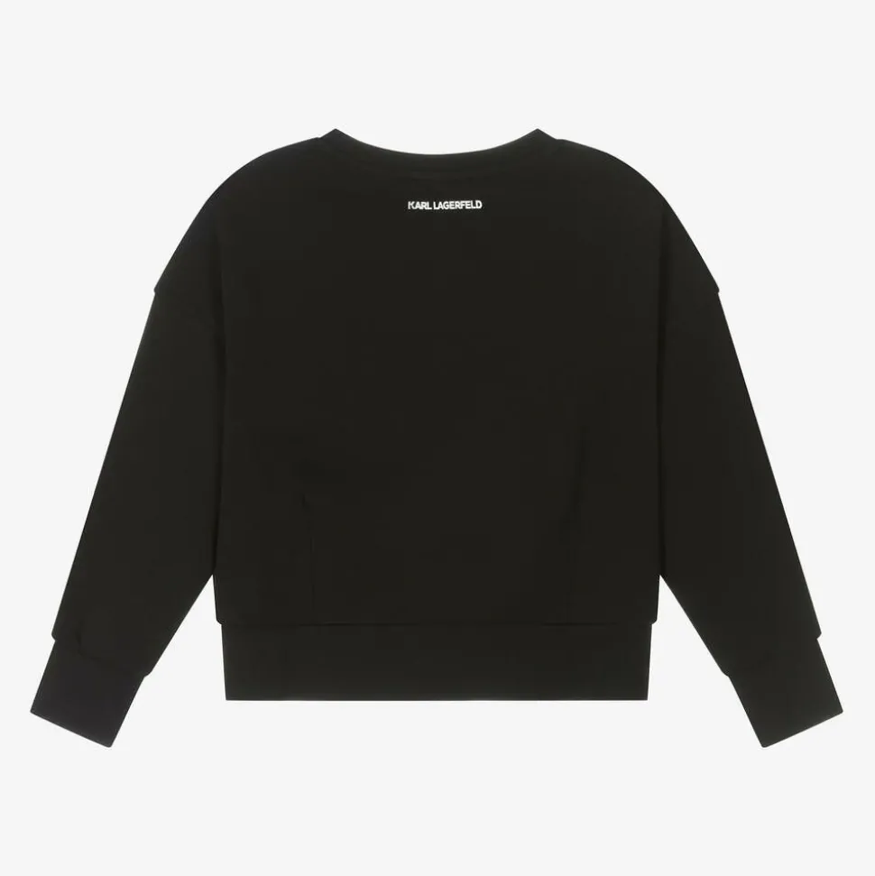 Girls Black Jersey Sweatshirt
