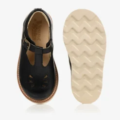 Girls Black Leather Shoes