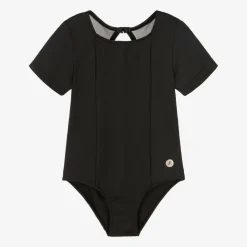 Girls Black Mesh Leotard