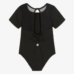 Girls Black Mesh Leotard