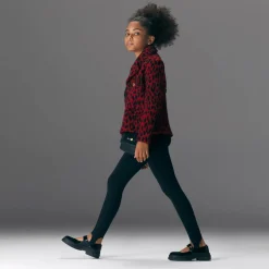 Girls Black Milano Jersey Stirrup Leggings