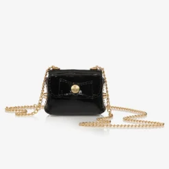 Girls Black Mini Shoulder Bag (8cm)