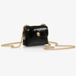 Girls Black Mini Shoulder Bag (8cm)