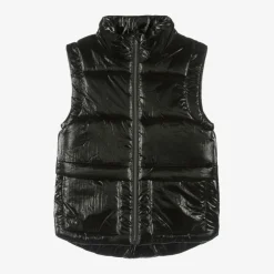 Girls Black Padded Gilet