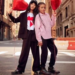 Girls Black Patent Leather Loafers