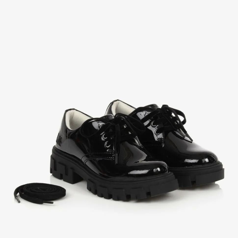 Girls Black Patent Leather Shoes