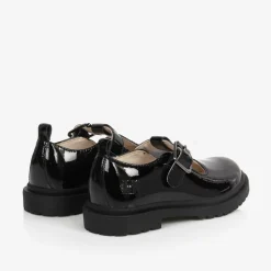 Girls Black Patent Leather T-Bar Shoes