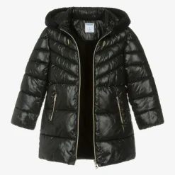 Girls Black Puffer Coat