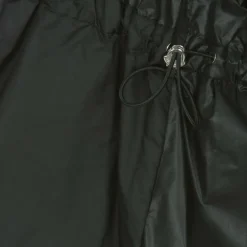 Girls Black Ruffle Wete Coat