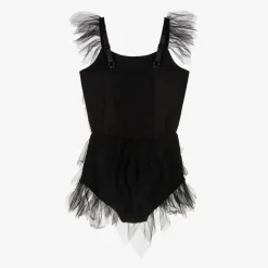 Girls Black Sequinned Tulle Costume