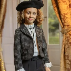 Girls Black Tweed Blazer