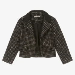 Girls Black Tweed Blazer