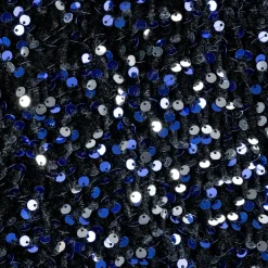 Girls Black Velour & Blue Sequin Trousers