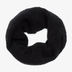 Girls Black Wool & Cashmere Snood