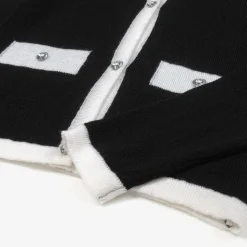 Girls Black Wool Cardigan