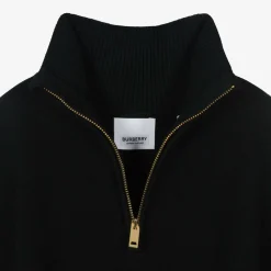 Girls Black Wool Icon Stripe Cape