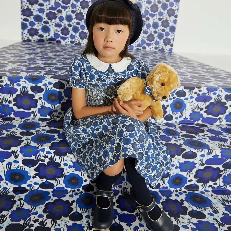 Girls Blue & Gold Shoes