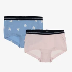 Girls Blue & Pink Cotton Knickers (2 Pack)