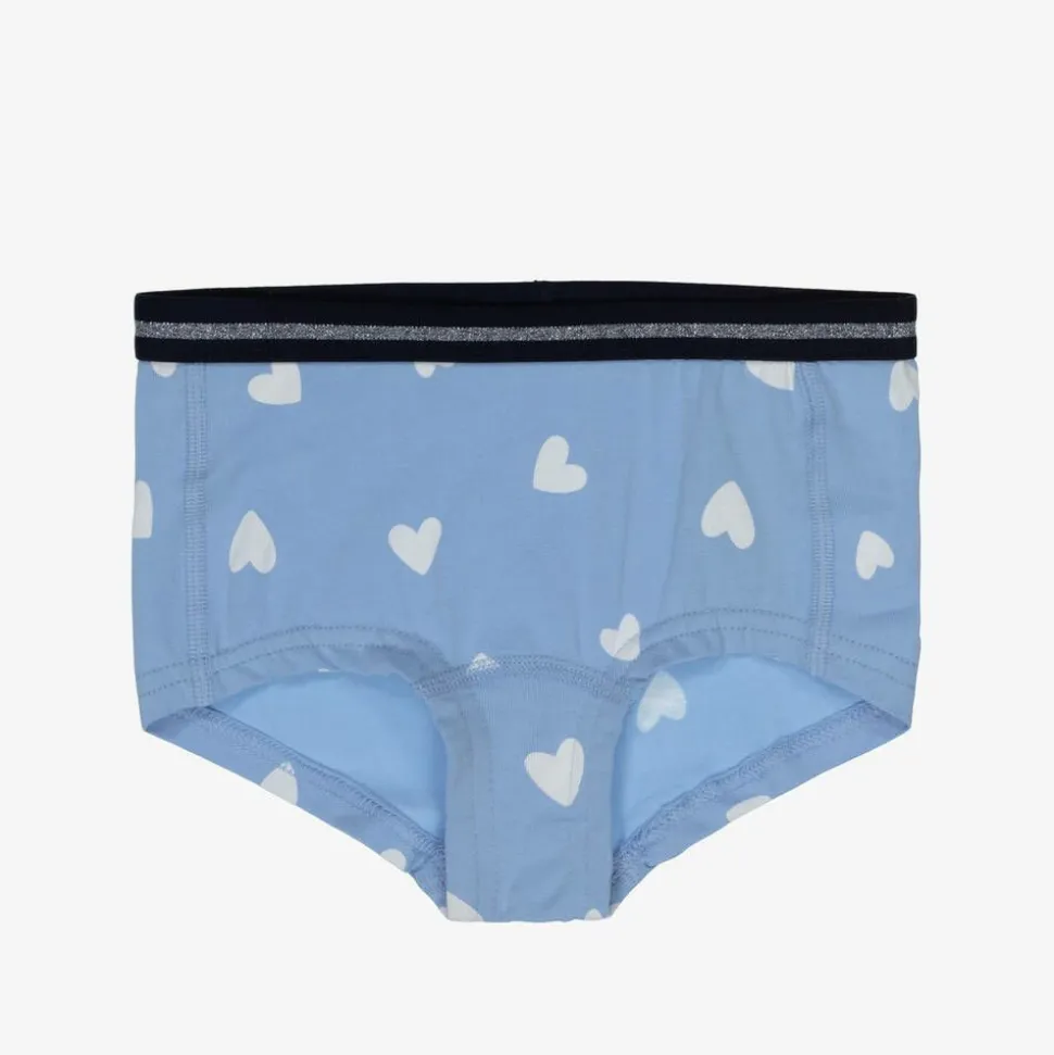 Girls Blue & Pink Cotton Knickers (2 Pack)