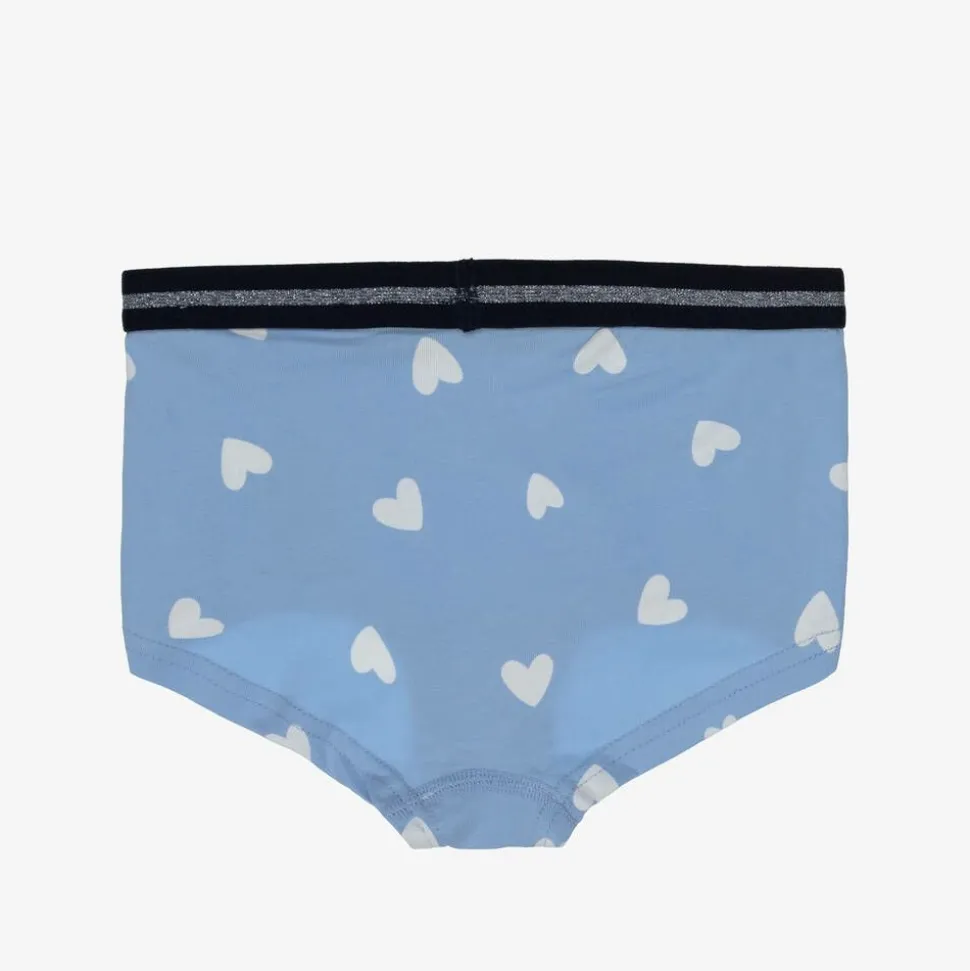 Girls Blue & Pink Cotton Knickers (2 Pack)