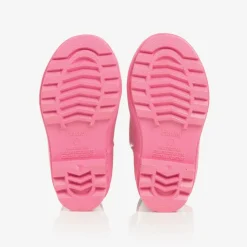 Girls Blue & Pink Happy Skies Rain Boots