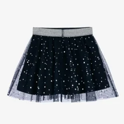 Girls Blue & Silver Tulle Skirt