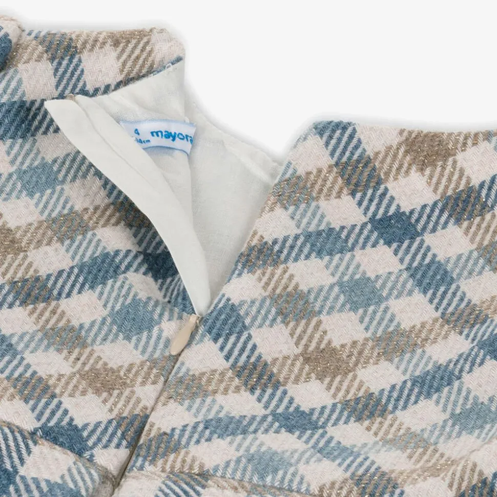 Girls Blue Check Dress
