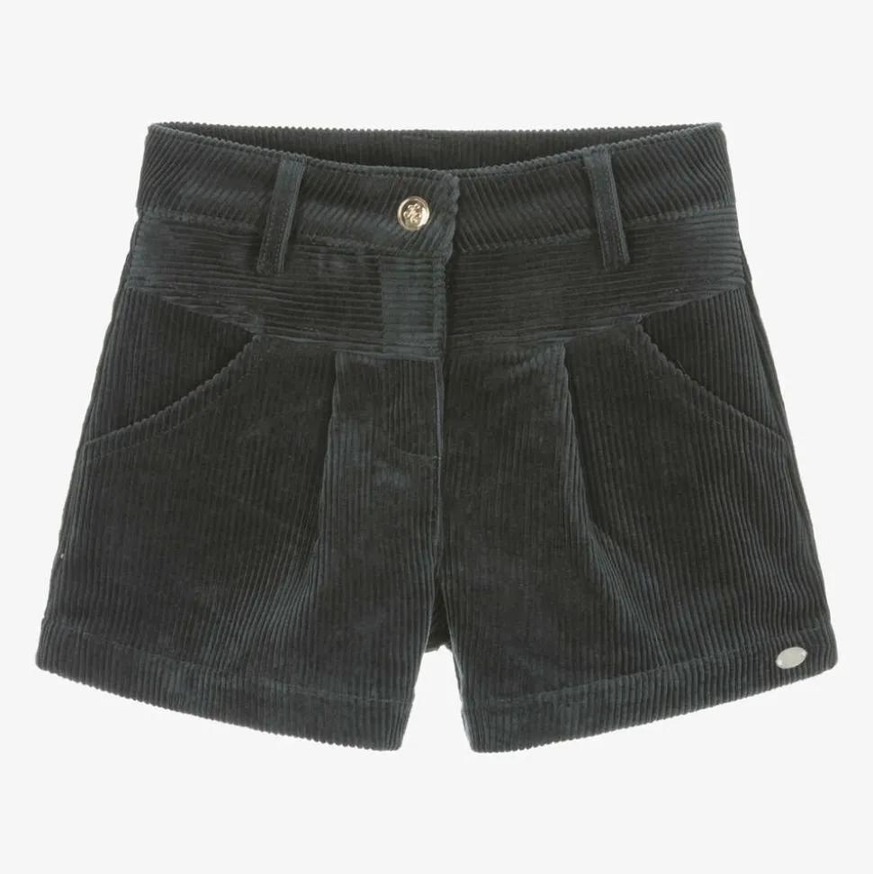 Girls Blue Corduroy Shorts