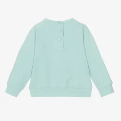 Girls Blue Cotton Diamanté Sweatshirt