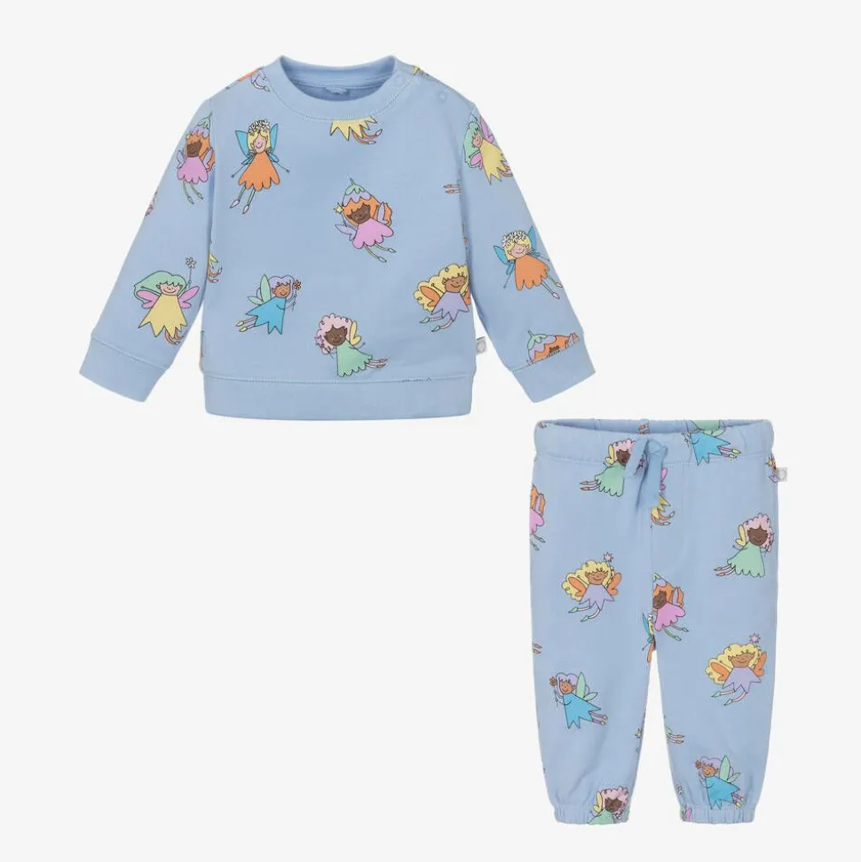 Girls Blue Cotton Fairies Tracksuit